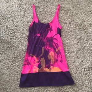 Pink and purple floral top